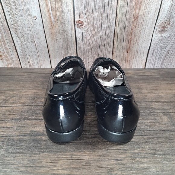 SAS Patent Leather Moc Loafer Slip On Black Women's 9.5 WW Tripad - Picture 4 of 9